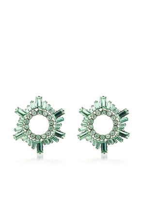 Amina Muaddi crystal-embellished earrings - Green