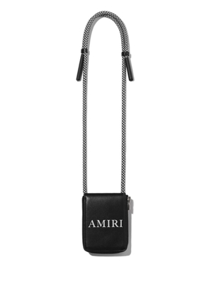 AMIRI logo-print crossbody wallet bag - Black