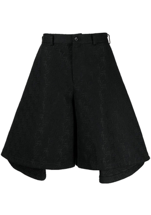 Comme des Garçons Homme Plus monogram jacquard cropped trousers - Black