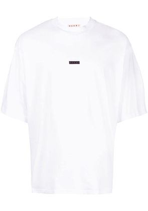 Marni embroidered-logo short-sleeve T-shirt - White
