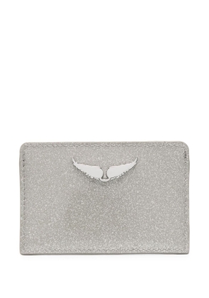 Zadig&Voltaire ZV Pass Infinity glitter patent cardholder - Silver