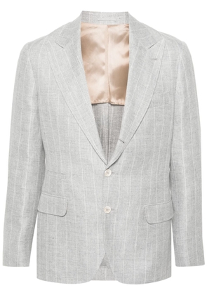 Brunello Cucinelli single-breasted striped blazer - Grey