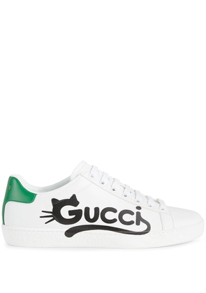 Gucci Ace kitten-logo low-top sneakers - White