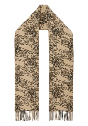 Burberry EKD reversible cashmere scarf - Neutrals