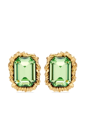 Oscar de la Renta Lintzer button earrings - Green