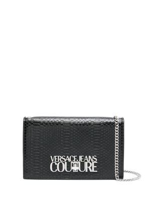 Versace Jeans Couture crocodile-effect faux-leather mini bag - Black