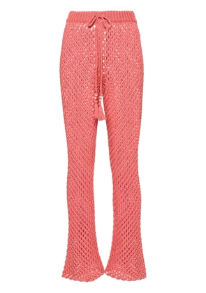 Alanui A Love Letter To India macramé trousers - Pink