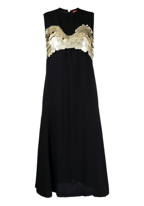Altuzarra disc-detail fluted dress - Black