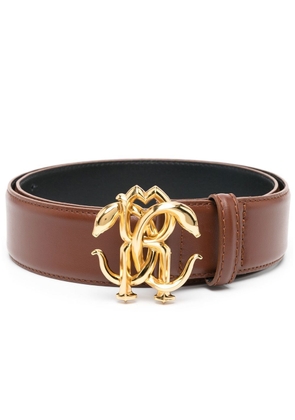 Roberto Cavalli logo-buckle belt - Brown