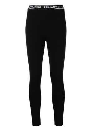 ERMANNO FIRENZE logo-waistband leggings - Black
