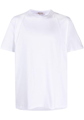 Alexander McQueen asymmetric panelled T-shirt - White