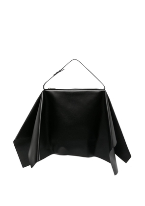 Issey Miyake Square draped leather tote bag - Black