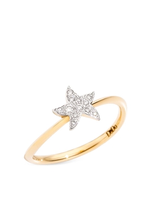 Dodo 18kt yellow gold small Stellina diamond ring