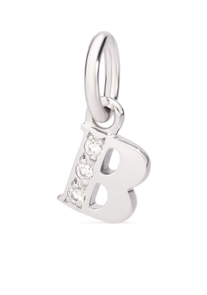 Dodo 18kt white gold Precious Letter B diamond charm - Silver