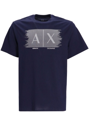 Armani Exchange graphic-print cotton T-Shirt - Blue