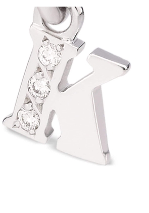 Dodo 18kt white gold Precious Letter K diamond charm - Silver