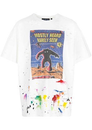 Mostly Heard Rarely Seen graphic-print paint splatter T-shirt - White
