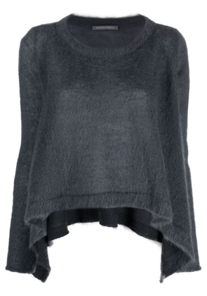 Alberta Ferretti brushed-effect asymmetric jumper - Grey