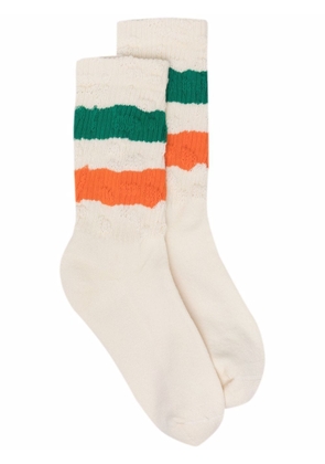 Golden Goose striped ribbed-knit socks - Neutrals