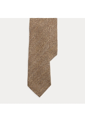 Herringbone Linen-Blend Tie