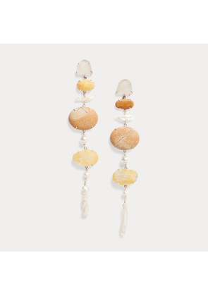 Seaglass & Beach Stone 6-Drop Earrings