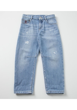 Brunello Cucinelli Kids Contrast-Stitch Jeans (4-12 Years)