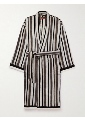 Missoni Home - Craig Striped Cotton-Terry Jacquard Robe - Men - Black - S