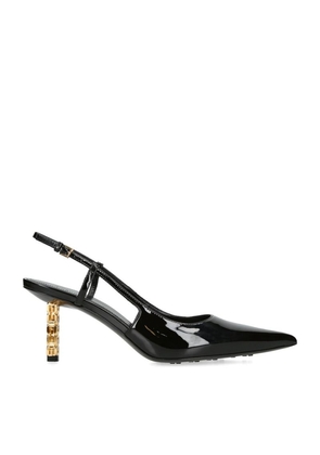 Givenchy Patent Leather G Cube Slingbacks 70