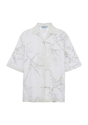 Prada Silk-Blend Embroidered Shirt