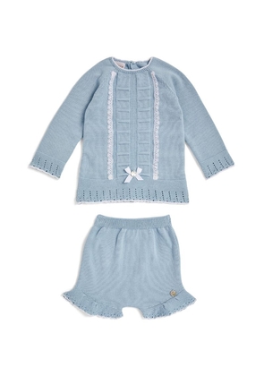 Paz Rodriguez Knitted Cardigan And Shorts Set (0-12 Months)