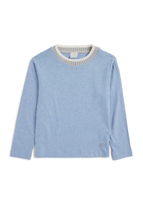 Eleventy Kids Cotton Ribbed-Collar Sweatshirt (4-14 Years)