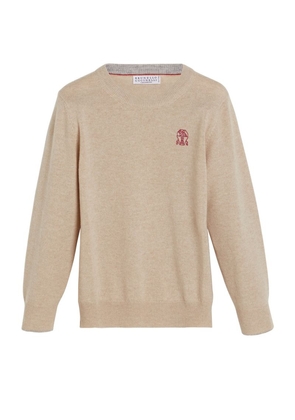 Brunello Cucinelli Kids Cashmere Logo Sweater (4-12 Years)