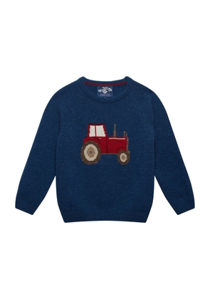 Trotters Wool-Blend Tractor Sweater (6-11 Years)