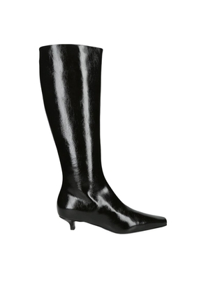 TOTEME + NET SUSTAIN croc-effect leather knee boots
