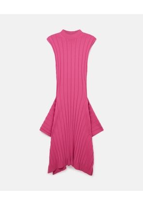 Stella McCartney - Wide Rib Knit Dress, Woman, Pink, Size: L
