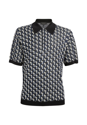 rag & bone Geometric Print Polo Shirt