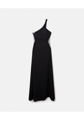 Stella McCartney - Stretch Cady One-Shoulder Dress, Woman, Black, Size: 46