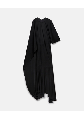 Stella McCartney - Asymmetric Cape Sleeve Dress, Woman, Black, Size: 42
