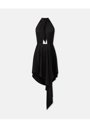 Stella McCartney - Halterneck Asymmetric Midi Dress, Woman, Black, Size: 40