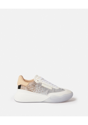 Stella McCartney - Loop Crystal Degradé Lace-Up Trainers, Woman, Smoked Topaz, Size: 38