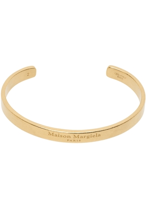 Maison Margiela Gold Logo Cuff Bracelet