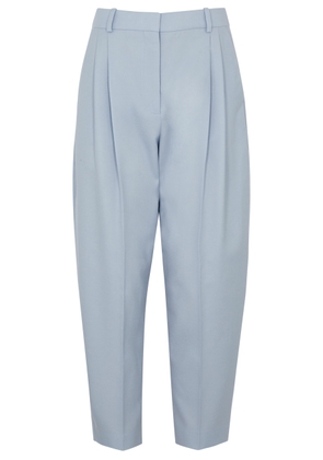 Stella Mccartney Tapered Cropped Wool Trousers - Light Blue - 14