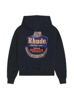 Rhude Grand Cru Hoodie in Vintage Black - Black. Size S (also in ).
