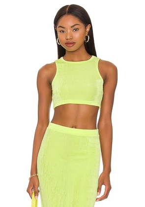 h:ours Natalia Crop Top in Green. Size M.