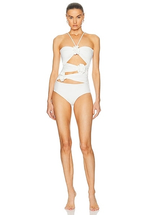 Maygel Coronel Trinitaria One Piece Swimsuit in White - White. Size all.