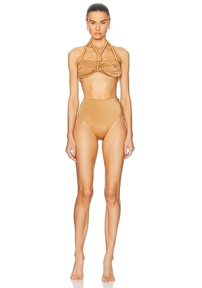 Maygel Coronel Atolon Bikini Set in Champagne - Beige. Size all.