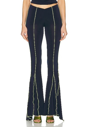 SIEDRES Luse Flared Pant in Navy - Navy. Size XS (also in L, M, S).