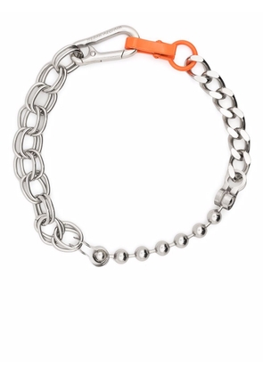Heron Preston carabiner chain necklace - Silver