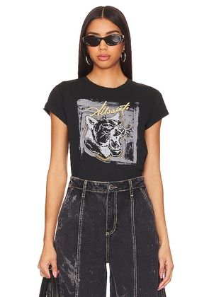 ALLSAINTS Panthere Anna Tee in Black. Size 2, 4, 6.
