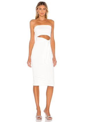 superdown Sheyla Tube Midi Dress in White. Size S, XL.